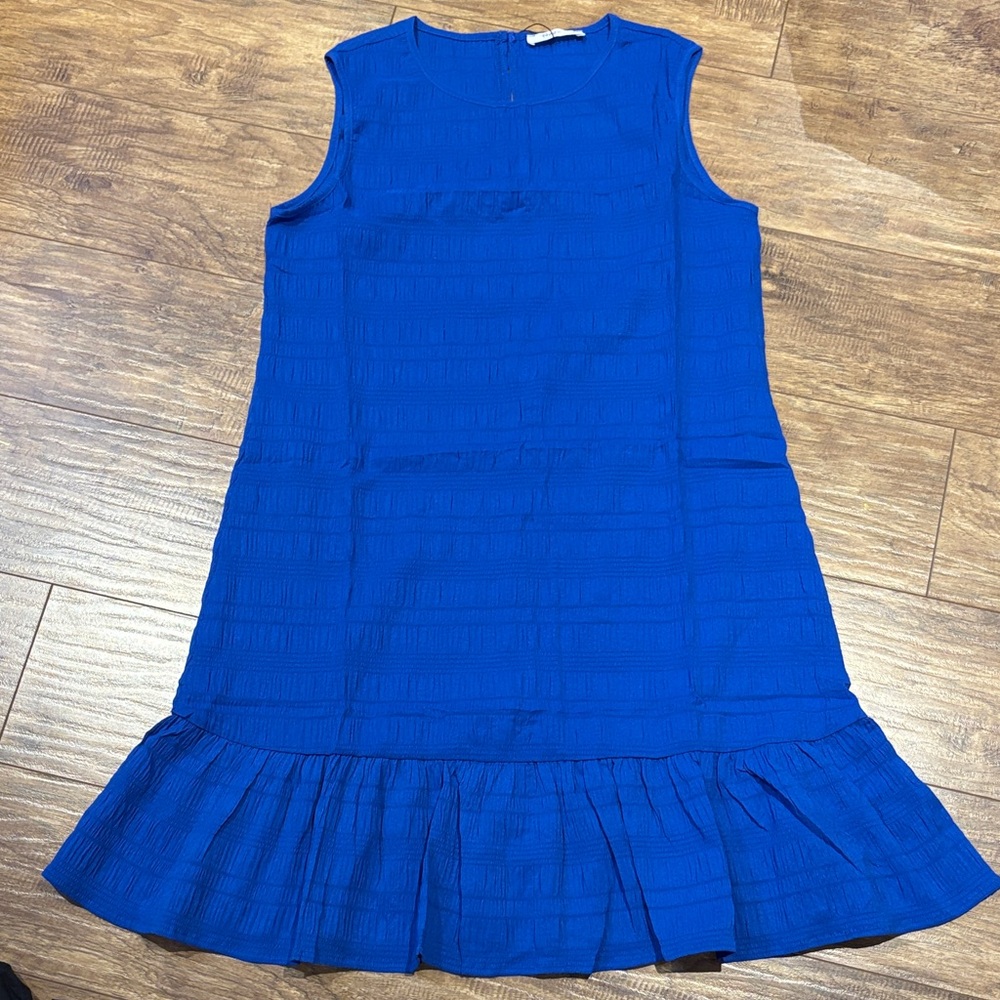 Elegant Blue Midi lightweight Dress